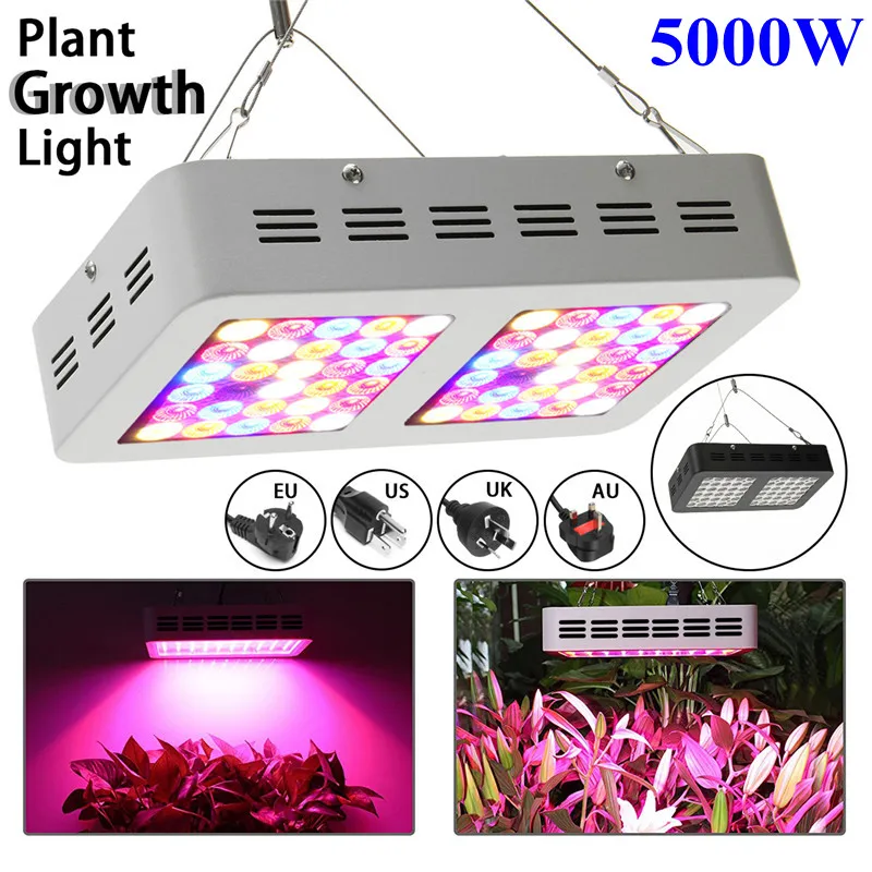 

5000W Plant Grow Light Full Spectrum LED Panel Lamp Hydroponic for Medical Veg Flower Growing Indoor Plant Tent Lighting 85-265V