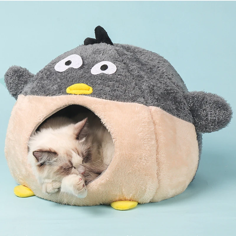 

Penguin Shape Removeable Cat Bed House Kennel Pet Nest Litter Dog Bed Sofa Pet Products for Small Dogs Cat House
