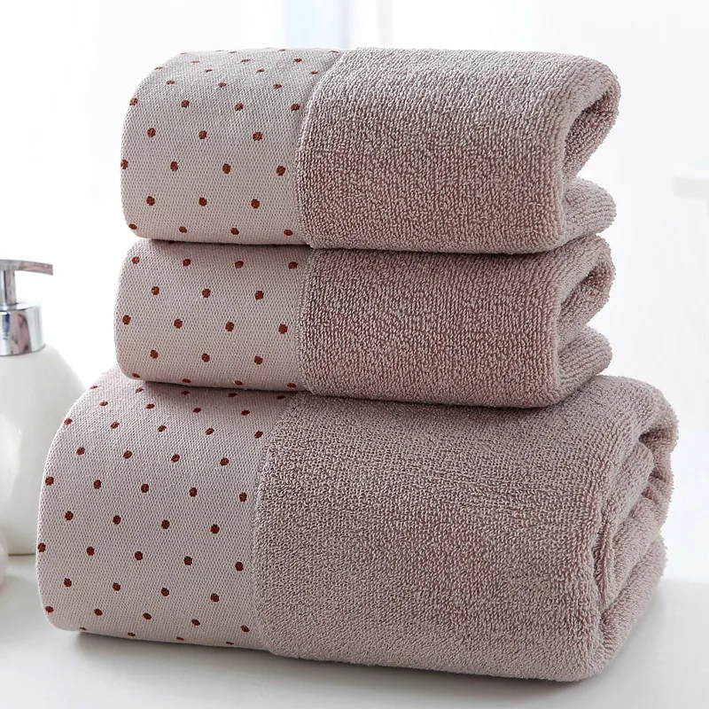 

Newest 3pcs/Set Soft Cotton Hotel Bath Towels For Adults Absorbent Terry Hand Bath Beach Face Sheet Women Towels Set