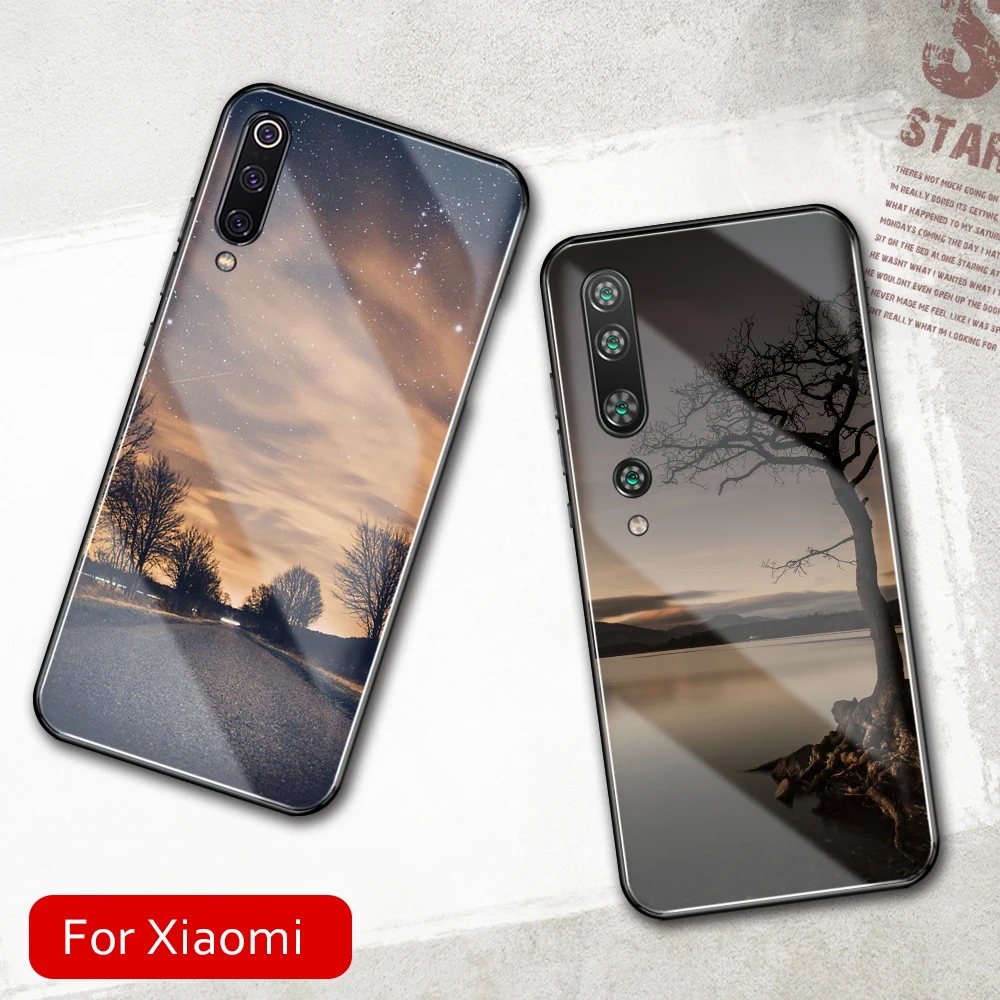 Чехол для Xiaomi Mi Mix 2s чехол Sunset Galaxy стеклянный телефона 8 6 9 SE lite mix 2 3 max 3|Бамперы| |