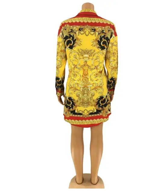 Новое сексуальное платье с длинными рукавами и принтом весна/лето 2019|Женские