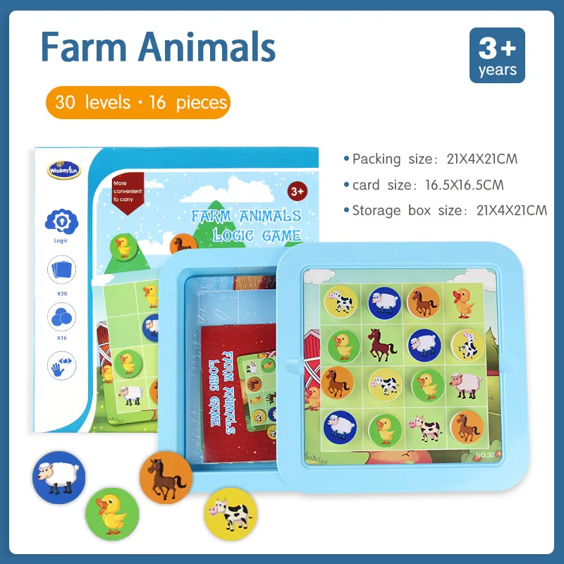 Big Farm Animals Spot животные настольная игра алфавит для детей семья развлечение двойной найти его английская версия карточная игра семейные вечерние логическая игра - Цвет: Big Farm Animals