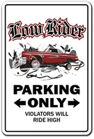 lowrider low rider rims car parking truck tall metal sign look vintage style metal sign 8x12 inch