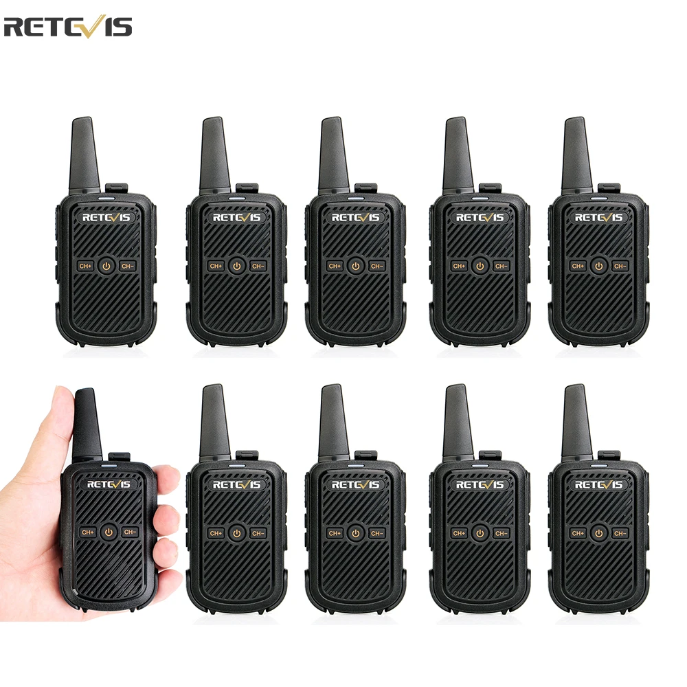 

10 pcs Retevis RT15 Cheap Mini Walkie Talkie Walkie-talkies Potable Radio FRS Two way Radio Walky Talky for Hunting Restaurant