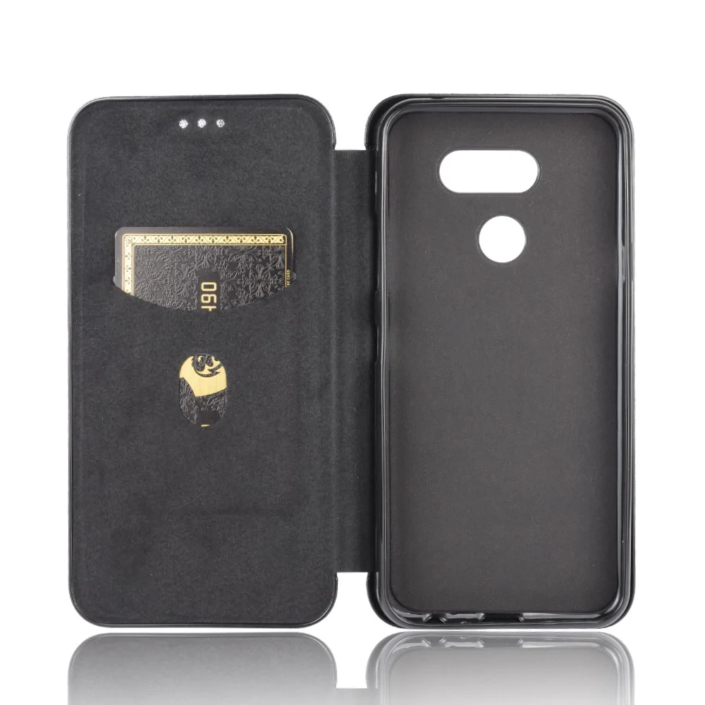 Для LG K40S чехол 6 1 дюймов углеродного волокна Флип кожаный для LM-X430 Бизнес