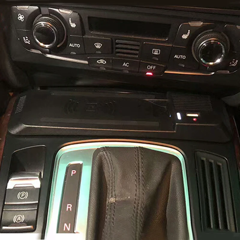 Для Audi SQ5- Q5 2010- QI Беспроводное зарядное устройство для телефона зарядная панель держатель для телефона аксессуары для iPhone