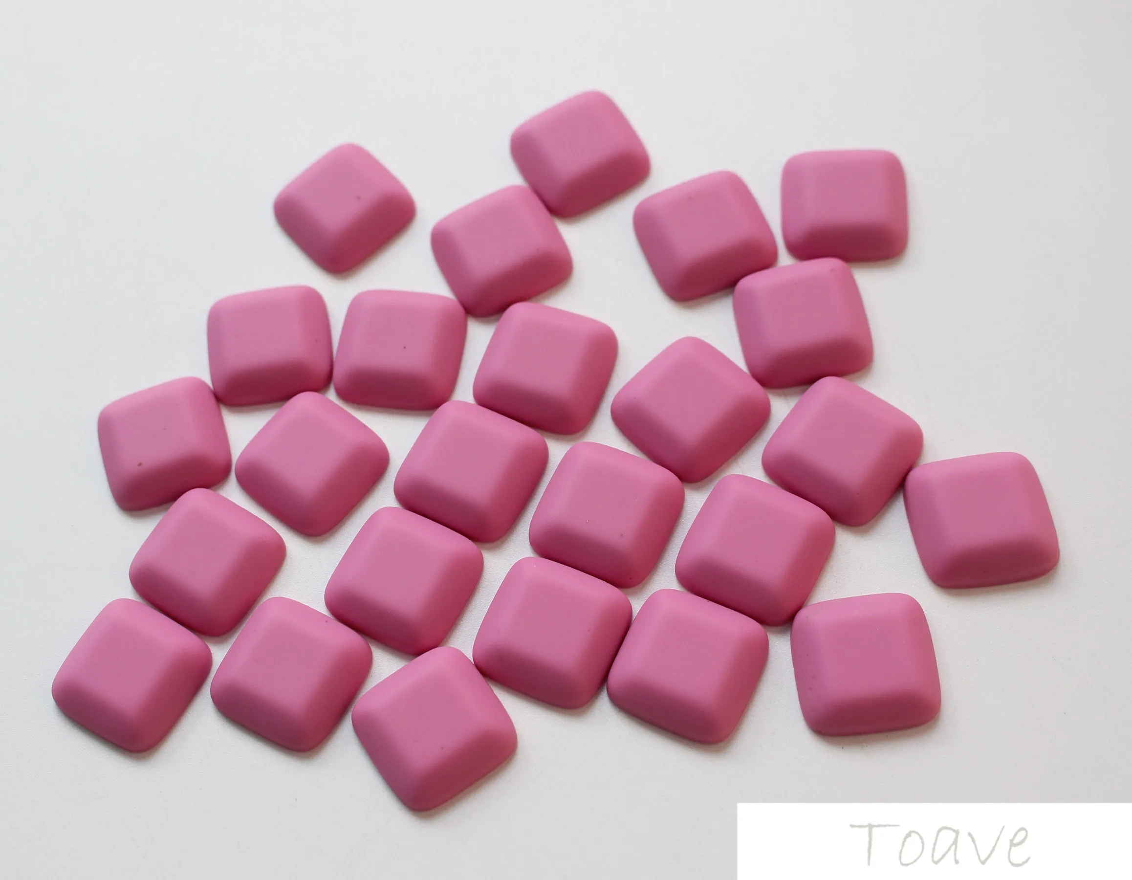 Autumn/winter model rubber-felt half-pill resin square patch ear nail ring Japanese diy hand-made material accessories | Украшения и