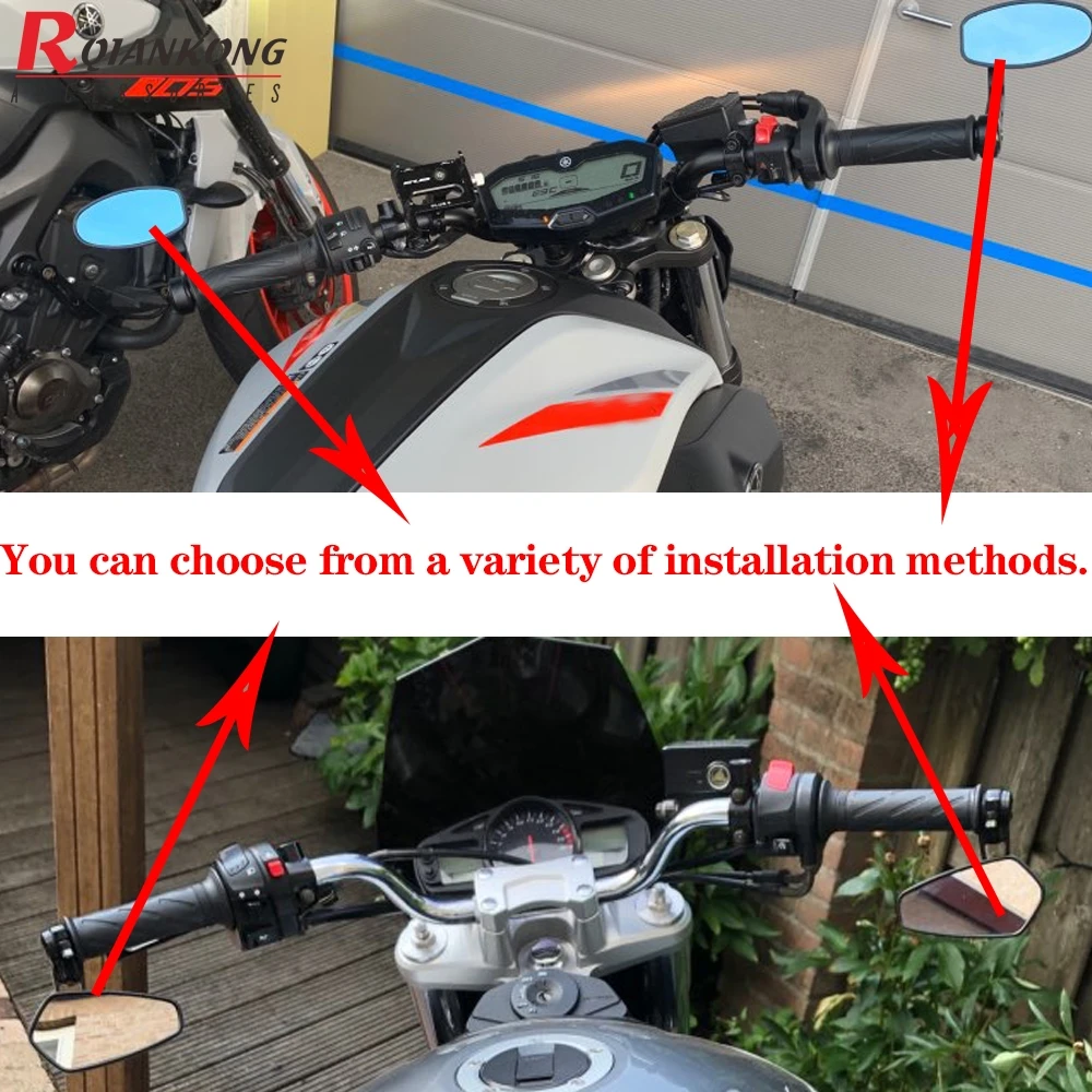 Зеркало заднего вида для мотоцикла 7/8 дюйма 22 мм Benelli BN300 BN302 BN600 TNT 300 600 Honda GROM MSX125 PCX