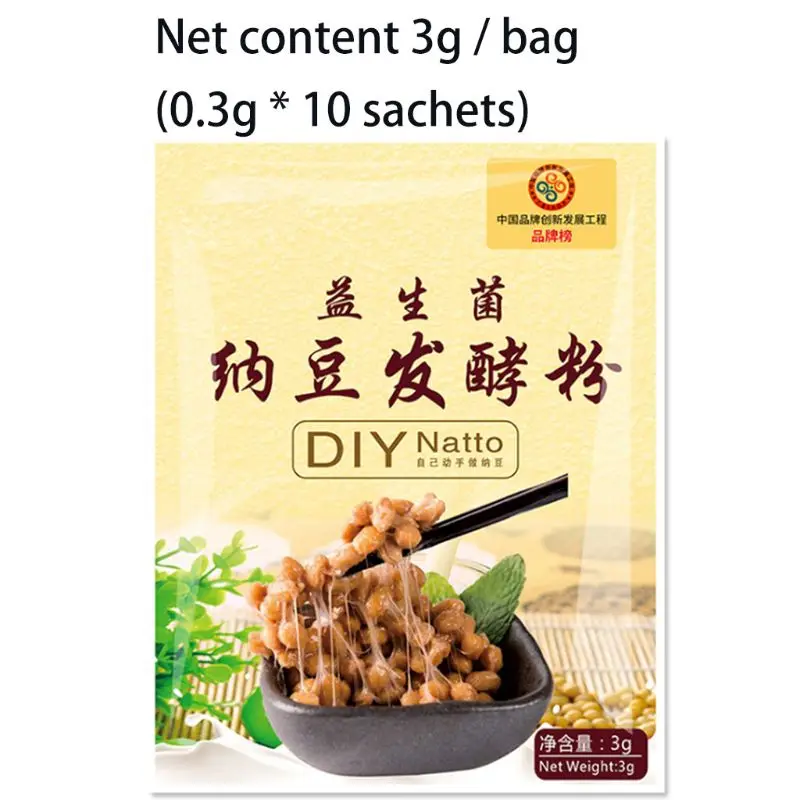 Сделай Сам порошок Natto агент талисмана Bacillus Subtilis Nattokinase клейкие ферментированные