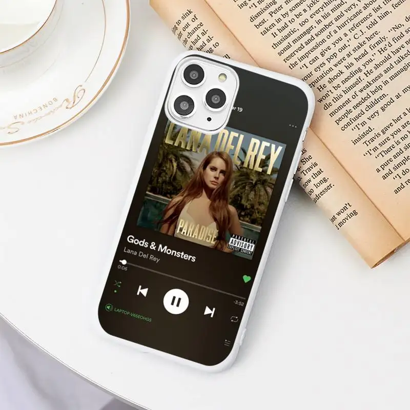 

Lana Del Rey music player Album Phone Case Candy Color White for iPhone 11 pro XS MAX 8 7 6 6S Plus X 5S SE 2020 XR