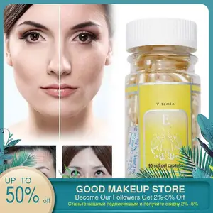 Капсулы с витамином Е, 90 шт. в бутылке, сыворотка для удаления акне, отбеливающий крем, веснушки, капсулы