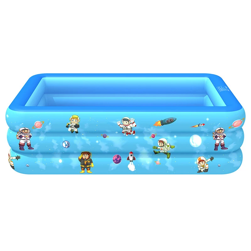 

3 Layers 120/130CM Inflatable Family Kids Pool Bathing Tub Outdoor Indoor Blue Thick Inflatable Swimming Pool Outdoor Backyard