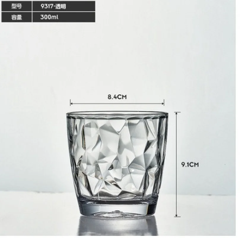 

PC Acrylic Cup Plastic Transparent Color Cup Tea Restaurant Drinking Tea Cup Hotel Mouthwash Cup Cute Glass Cup Wine Glass Set