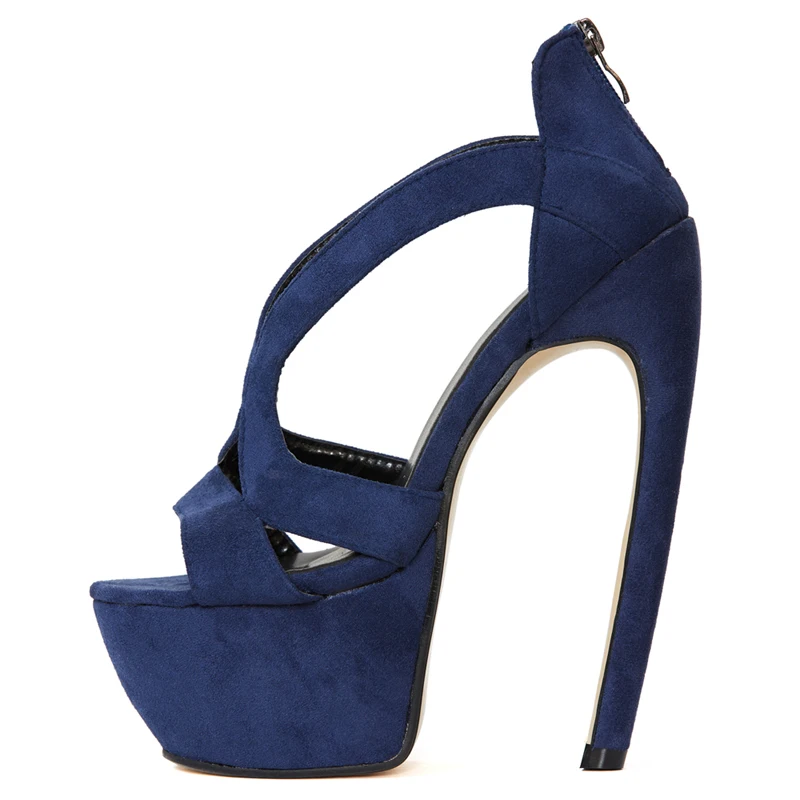 Женские босоножки на платформе пикантная обувь с высоким каблуком 18 см женские