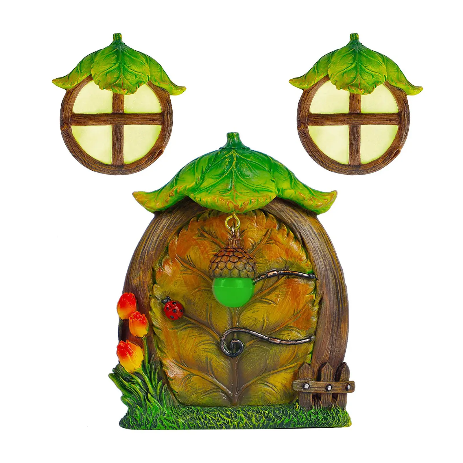 

Magic World Doors And Windows Fairy World Channel Miniature Fairy Tale Garden Doors And Windows Luminous Resin Decoration Crafts