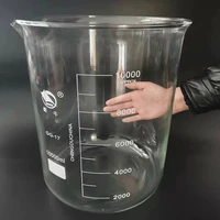 1pcsset high quakity 10000ml glass beaker graduated transparent borosilicate glass beaker
