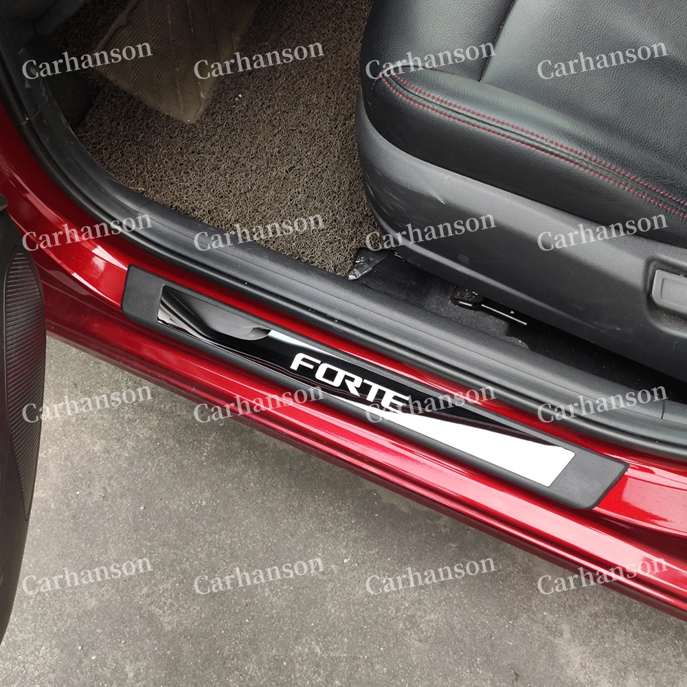 Накладка на порог для автомобиля Kia Forte аксессуары протектор автомобильной