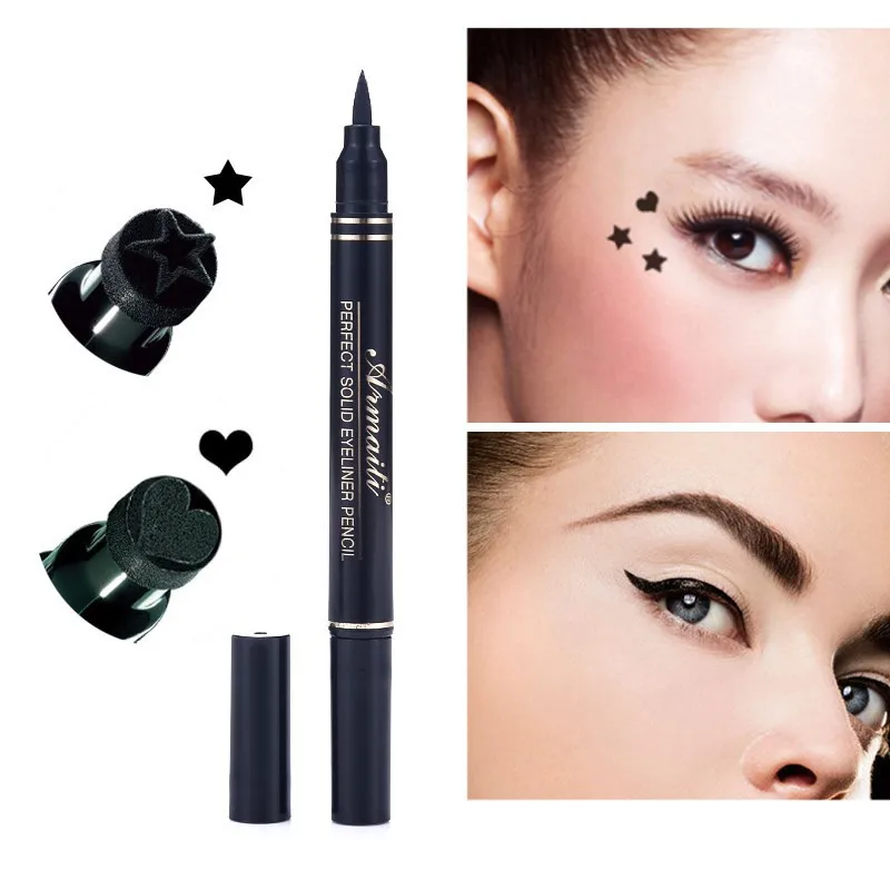 1 шт 8 г двойная головка маркер печать Ручка жидкая подводка для глаз стильный
