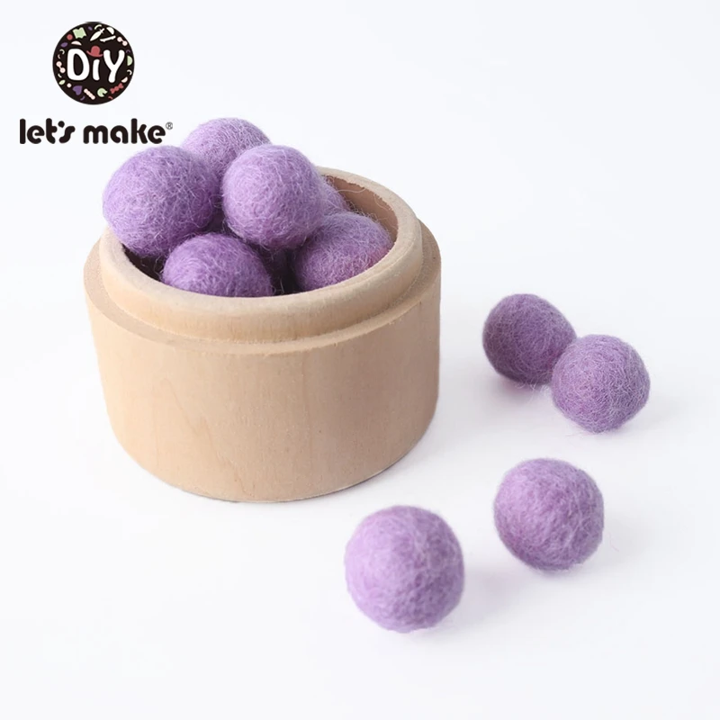 Light Purple 120 шт 20 мм шарик из шерстяного войлока помпоны шарики DIY домашний декор для детской комнаты Висячие зеленые розовые белые лаймовые фиолетовые фетровые шары - Цвет: Light Purple