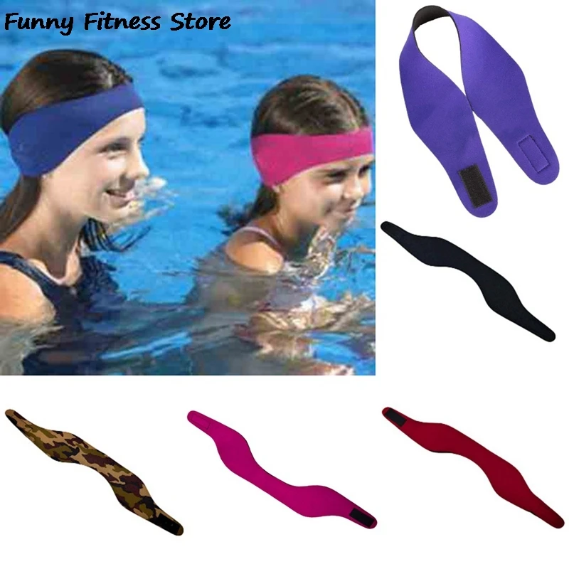 

Waterproof Swimming Bathing Head Band Solid Color Water Sport Earplug Hair Band Fitness Exercise Headwear Protector Adult Child