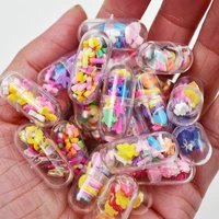 20pcs pill resin charms for jewelry making colors stars capsules charm diy accessories earring mobile phone shell