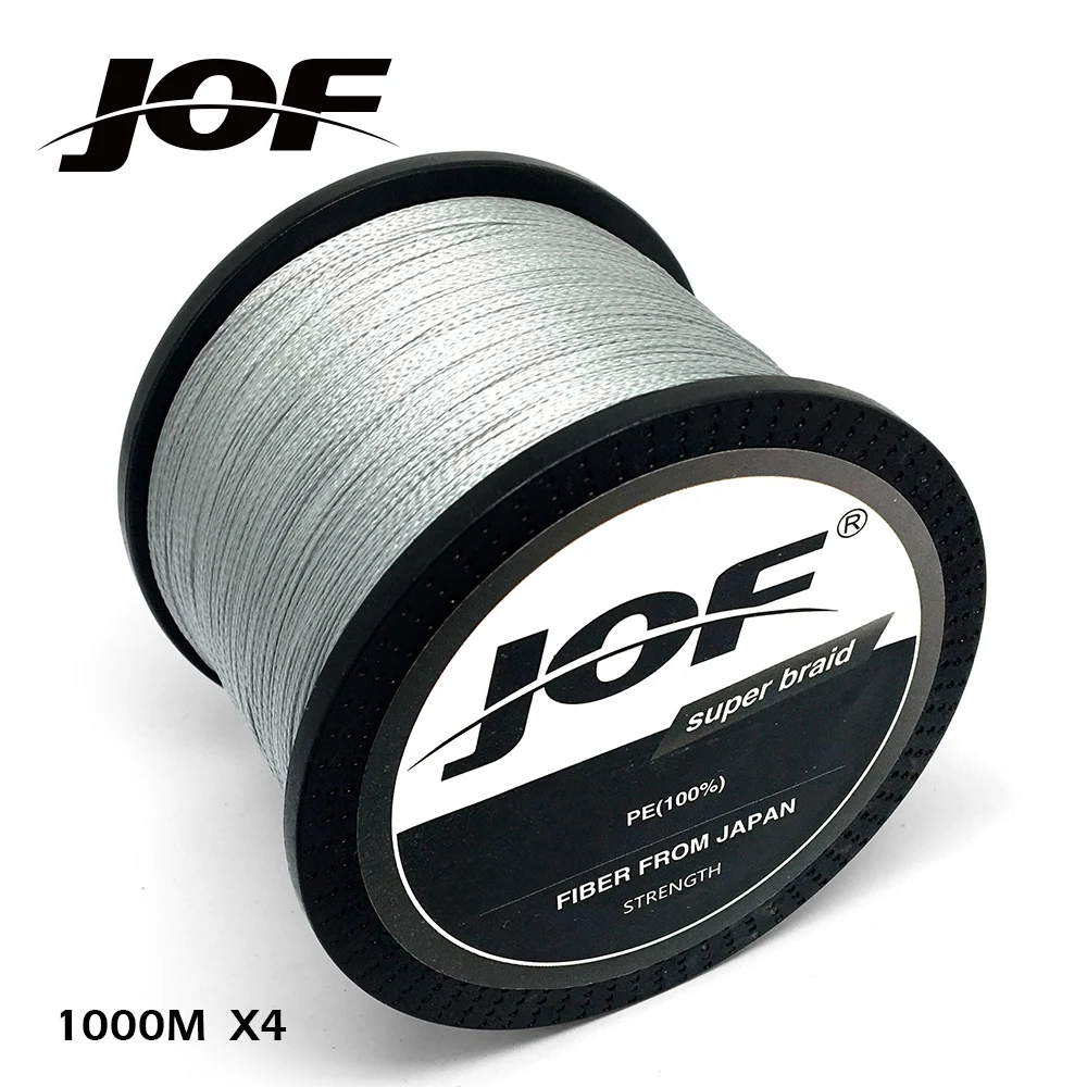 Новинка JOF 1000 м брендовая супер прочная мультифиламентная ПЭ плетеная леска 4