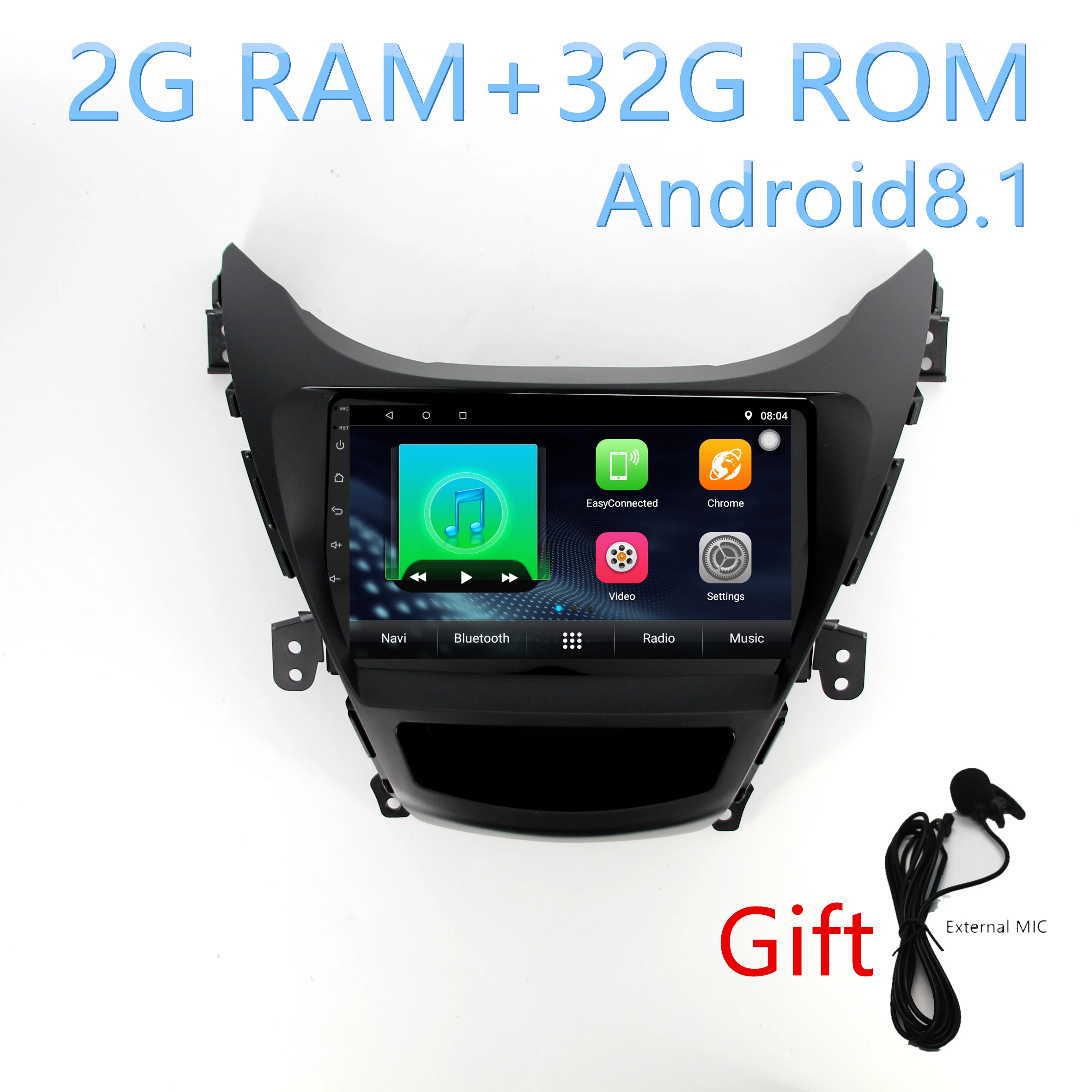 Автомобильный мультимедийный плеер с gps навигацией 1din ядро Quade для Hyundai Elantra Avante 2011