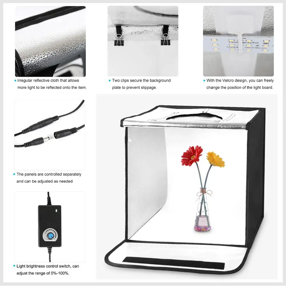 Светильник 60*60 см портативный софтбокс светильник для телефона с фоном 5 цветов
