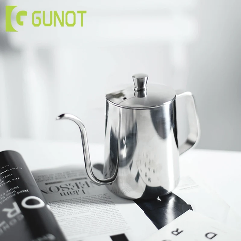 Длинная узкая Кофеварка из нержавеющей стали GUNOT длинный узкий кофейник для