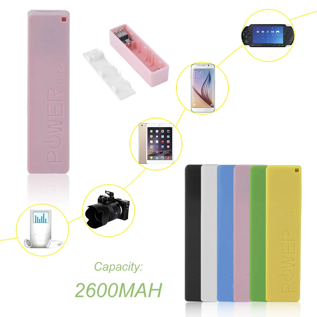 

2600mah Portable Size No Battery Powerbank 1*18650 Battery External Backup Battery Charger Power Bank Case for Smart Phone Piece