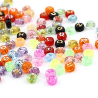 doreenbeads retail acrylic beads flat round at random color initial alphabet capital letter pattern about 7mm dia 500 pcs