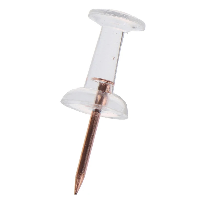 

100pcs Transparent Rose Gold Push Pins Thumb Thumbtack Board Pins Drawing Photo Wall Studs Office School Supplies
