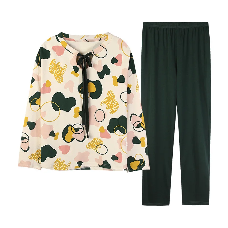 2021New Spring and Autumn Home Service Women Pajamas Long Sleeve Pajamas Sleep Tops Night Gown Sleepwear Pijamas Women