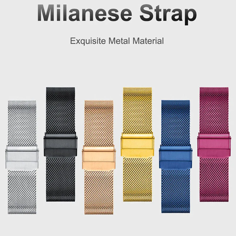 Quick Release Stainless Steel Loop Strap for Amazfit GTS 2 2e Mini Bip U Pro Watch Wrist Band Xiaomi Huami S Lite Pop | Электроника