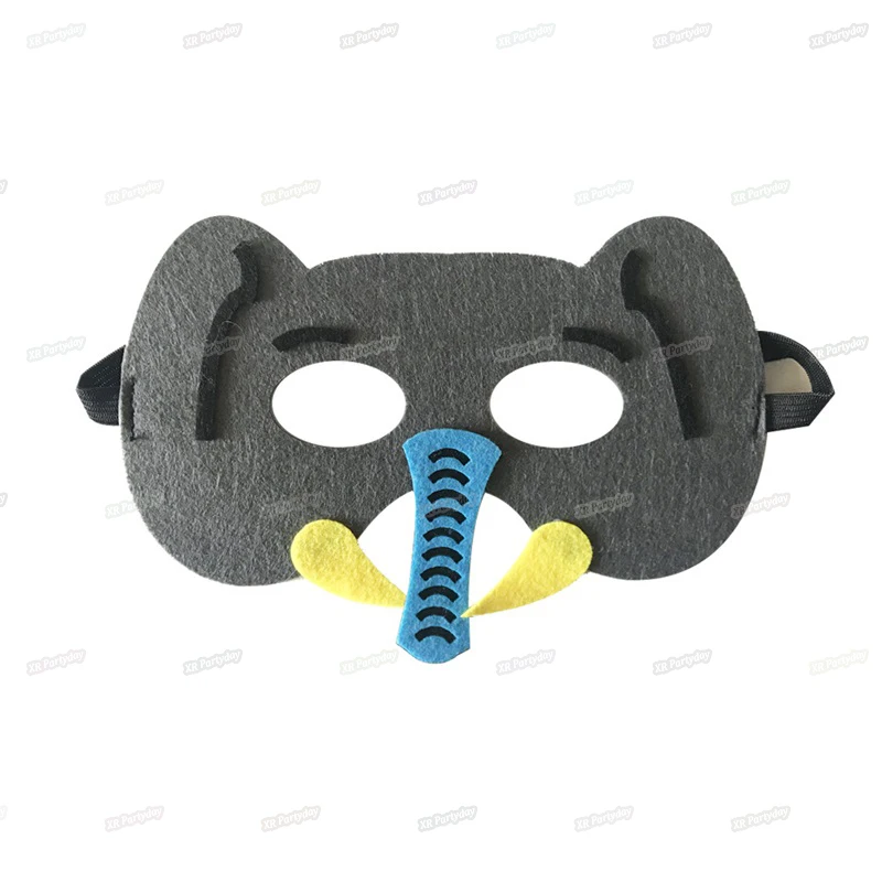 Детские маски в виде животных джунглей Вечерние Маски маскарадные для глаз