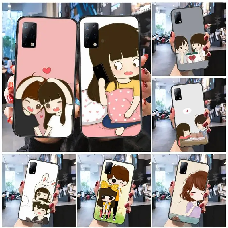 

Cartoon couple Phone Case for Huawei P9 P10 P20 P30 P40 lite pro plus cover