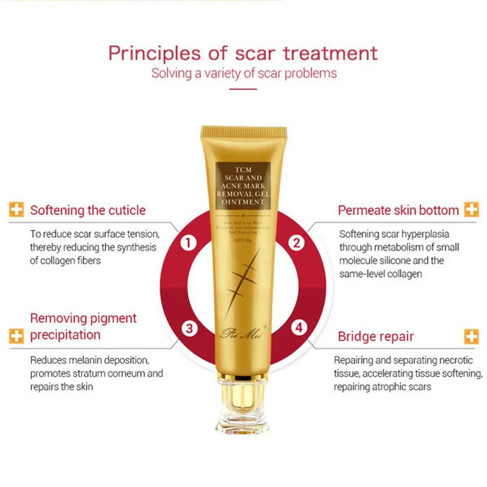 

30g Acne Scar Removal Cream Whitening Moisturizing Pimples Stretch Marks Repairing Cream Smoothing Body Scar Gel Skin Care 2021