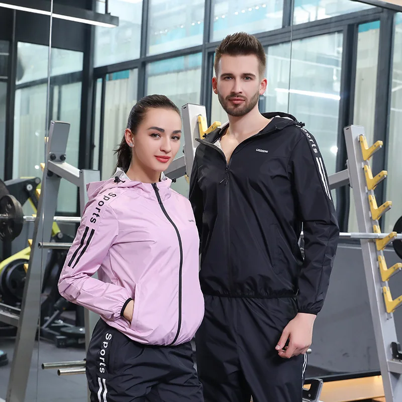 

2021 New Men's Suit Sports Large gym Couple Sportswear Running Set Polyester Sweat Suits Women Jogging Suits 2 peice set
