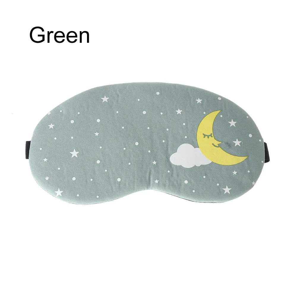 green 1 шт., 3D мягкая маска для глаз, маска для сна, тени для век, мультяшное звездное небо, повязка на глаза, аксессуары для сна, инструменты для расслабления - Цвет: green