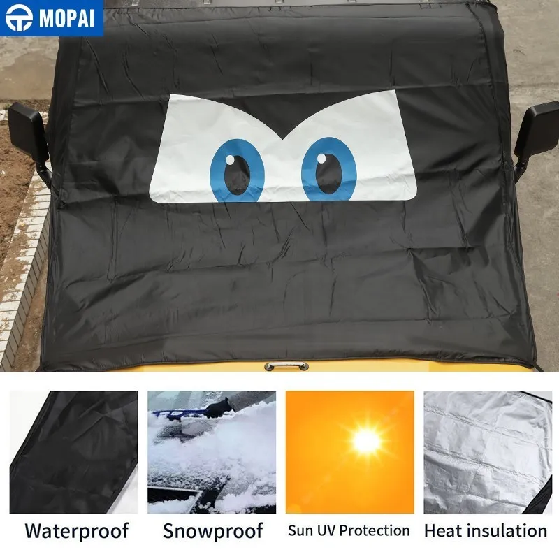 Солнцезащитный козырек для лобового стекла автомобиля MOPAI Jeep Wrangler 1997 2018 защита от