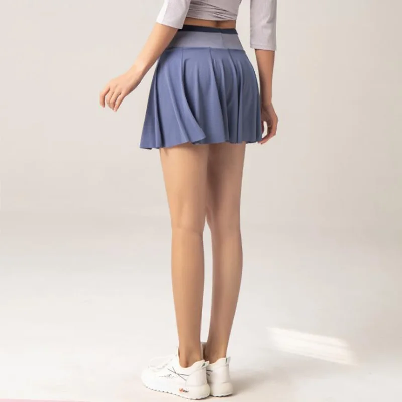 Женская Спортивная юбка для тенниса однотонные шорты йоги фитнеса