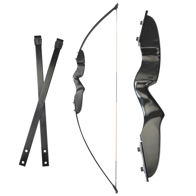 Стрельба из лука прямой Лук Сплит 53 дюйма 40 фунтов стекловолокно конечности вход