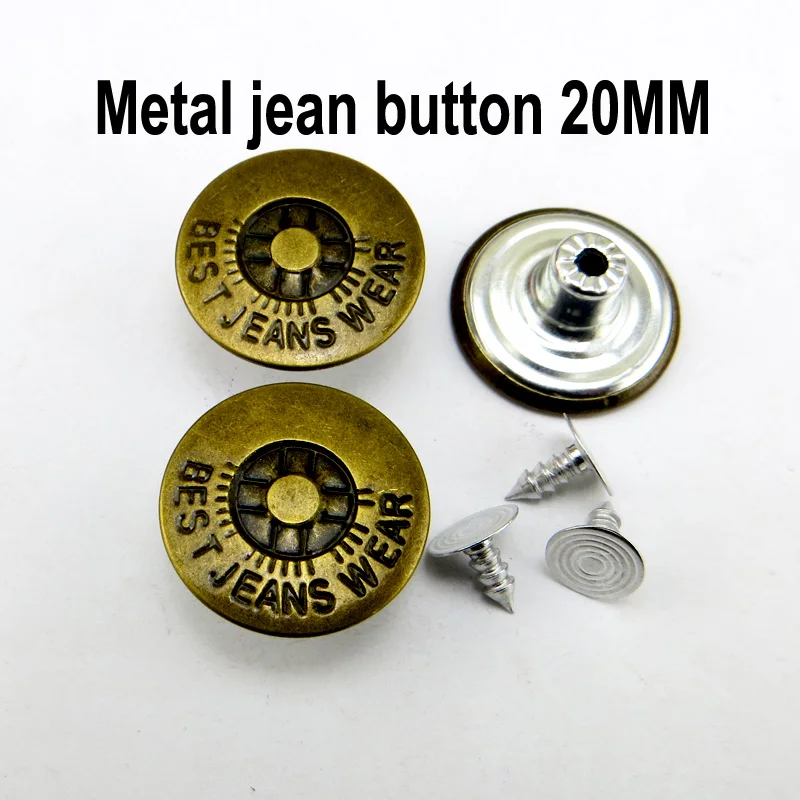 30 шт 20 мм смешанные металлические джинсы Кнопка швейная одежда аксессуары брюки