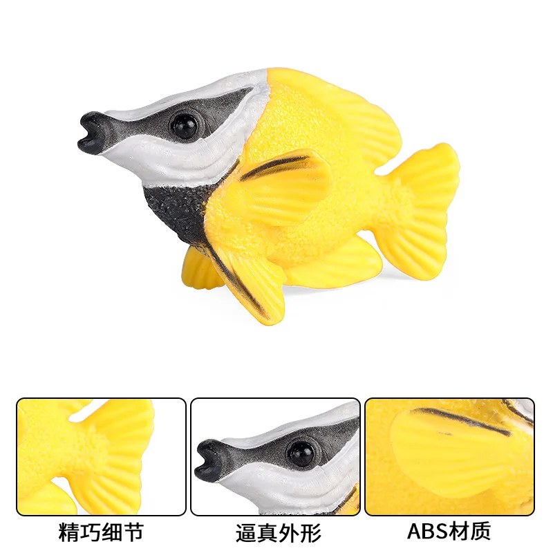 Морской Мир маленькие животные модель Милый Королевский синий лиса Танг рыба