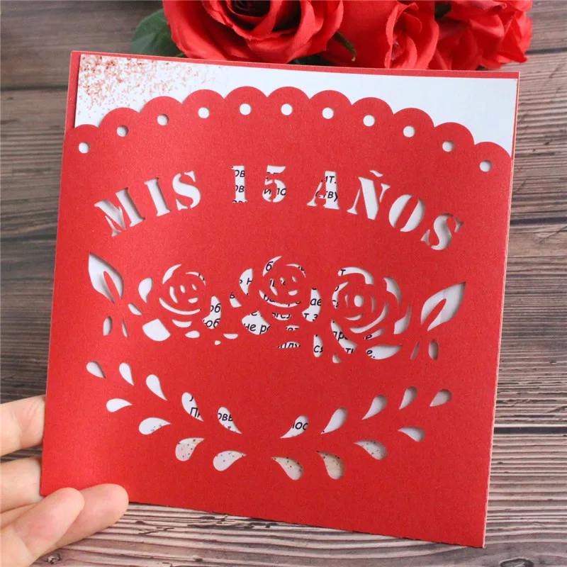 15 лет вечерние открытки на день рождения с цифровым цветком и кружевами