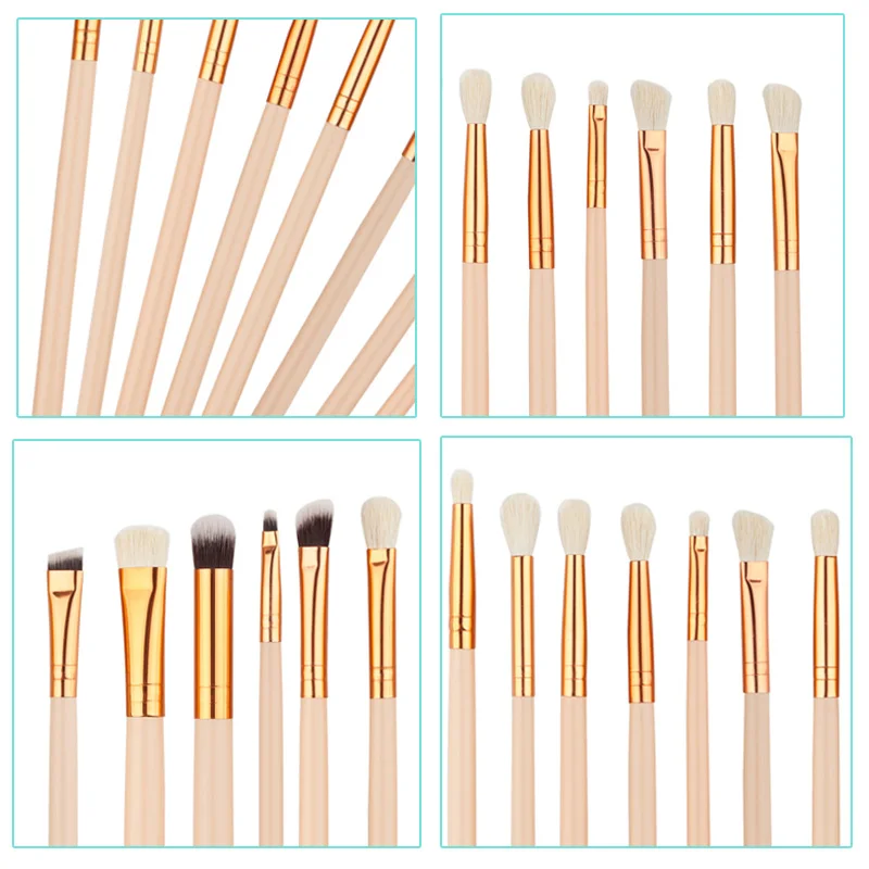 12 шт. смешивание карандаш основа тени для век кисти макияжа кисть теней подводка