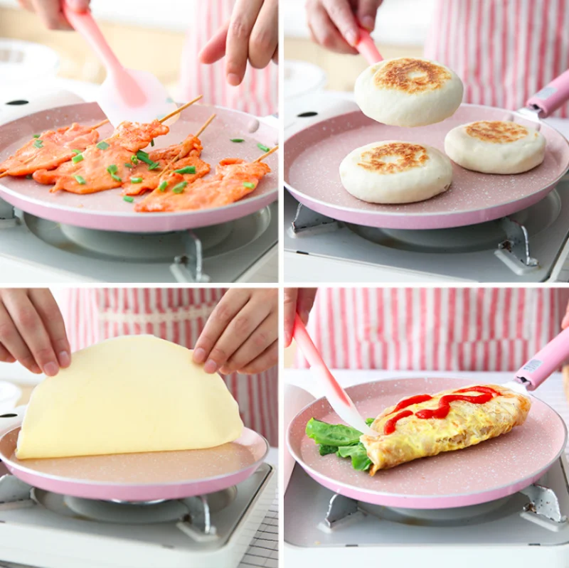 24 см сковорода для пиццы с антипригарным покрытием алюминиевая стейка газовая