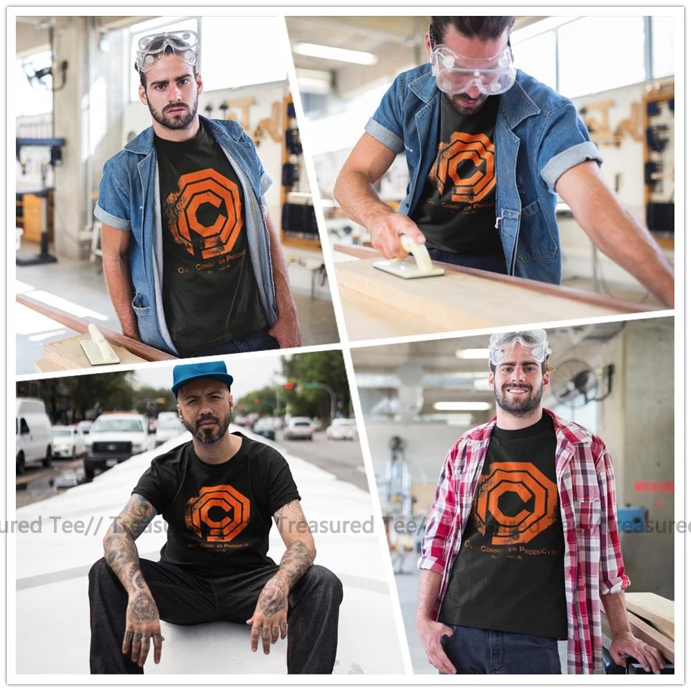 Робокоп футболка OCP состаренная весело 100 хлопковая размера плюс человек Базовая