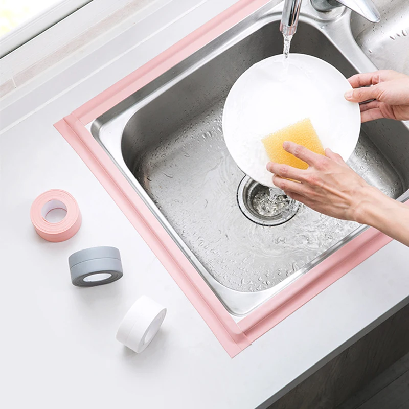 3.2M Bathroom Kitchen Sealing Strip Stickers Shower Sink Bath Tape White PVC Self Adhesive Waterproof Wall Sticker | Обустройство