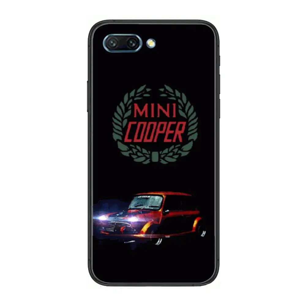 

Car Logo Mini Cooper Case clear Phone Case For Huawei Honor 10 9 8 7 N Pro Lite A C RU Black Etui Coque Hoesjes comic fashion